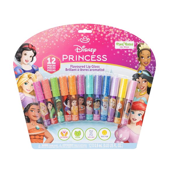Set de brillo de labios Townley Girl Disney Princess, 12 piezas