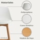 thumbnail image 2 of Pack 4 Taburete Pisos Bar Acolchado Altura 65cm Eames Tulip Blanco, 2 of 10