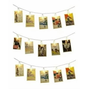 Casa Pagoda - Guirnalda De Luces Para 10 Fotos Pilas Regalo Ganchitos Deco