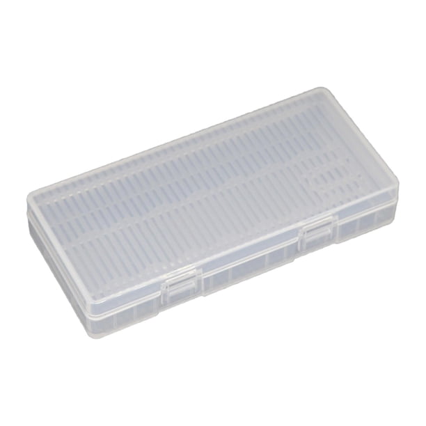 Caja De Almacenamiento De Batería Con Capacidad Para 8 Pilas AA Transparente A Prueba De Polvo Portátil