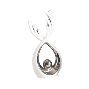 Magideal - Escultura De Cerámica Única, Colección De Figuras Coleccionables, Escultura De Estatua De Ala, Figuras De Cerámica Para Estantería, Cafetería, Boda 11X6X24Cm