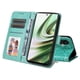 thumbnail image 3 of Funda tipo cartera FOXDOCK para OnePlus Nord CE 3 , diseño girasol en relieve, cuero PU, cierre magnético, soporte y tarjetero, 3 of 5
