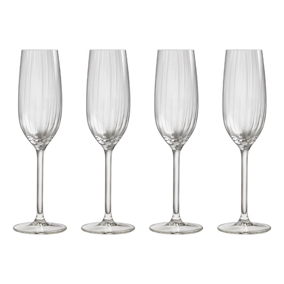 Set 4 Copas Flauta Plisse 210 Ml