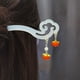 thumbnail image 2 of Vintage Chinese Style Cheongsam Hair Accessories: Handmade Hanfu Acetate Hairpin with Jade Flower Tassel, 2 of 5