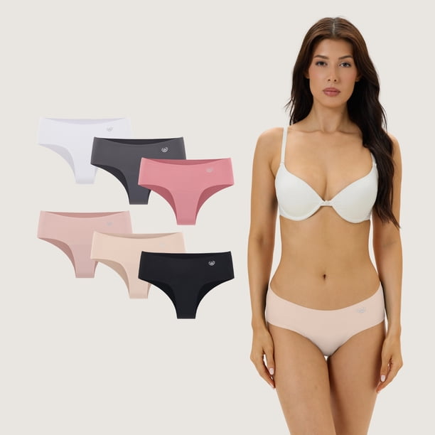 Pack de 6 Calzones Pantaleta Microfibra Corte Laser Mujer