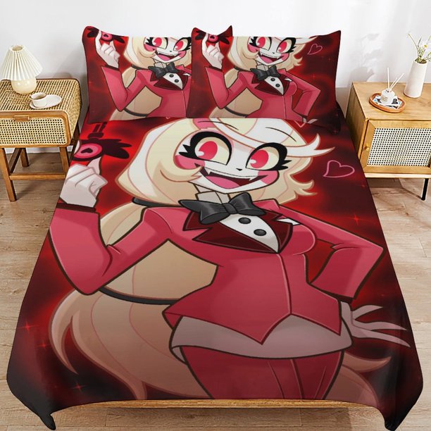 Hazbin-Hotel Hazbin-Hotel Bedding Set Sheet Set for Kids Adults,All Season Lightweight