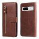 thumbnail image 5 of Funda tipo cartera para Google Pixel 7 con bolsillo con cremallera y ranuras para tarjetas – Función de soporte Marrón, 5 of 6