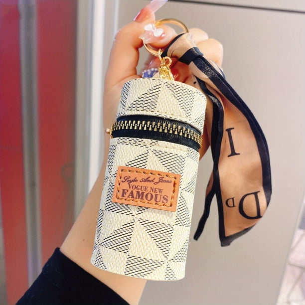 Stylish Mini Coin Purse with Classic Pattern and Faux Leather Material - Perfect for Storing Lipstick, Headphones, and More