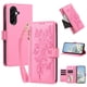 thumbnail image 1 of Funda Billetera Floral en Relieve samsung galaxy A27 5g con Tarjetero y Cremallera Rosa, 1 of 6