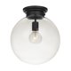 thumbnail image 1 of Lámpara de techo Globe Electric 65954 con montaje semiempotrado, color negro, 1 of 5