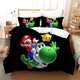 thumbnail image 1 of Super Mario Cover Sets,Anime Duvet Bed Linen set,3d Bedding Set, 2/3-Piece1 Bed Cover,King Size Bed Sheets, 1 of 5