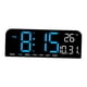 thumbnail image 5 of Reloj Despertador Digital Con Pantalla De Temperatura Para Mesita De Noche, Mesa, Pared, Azul, 5 of 5