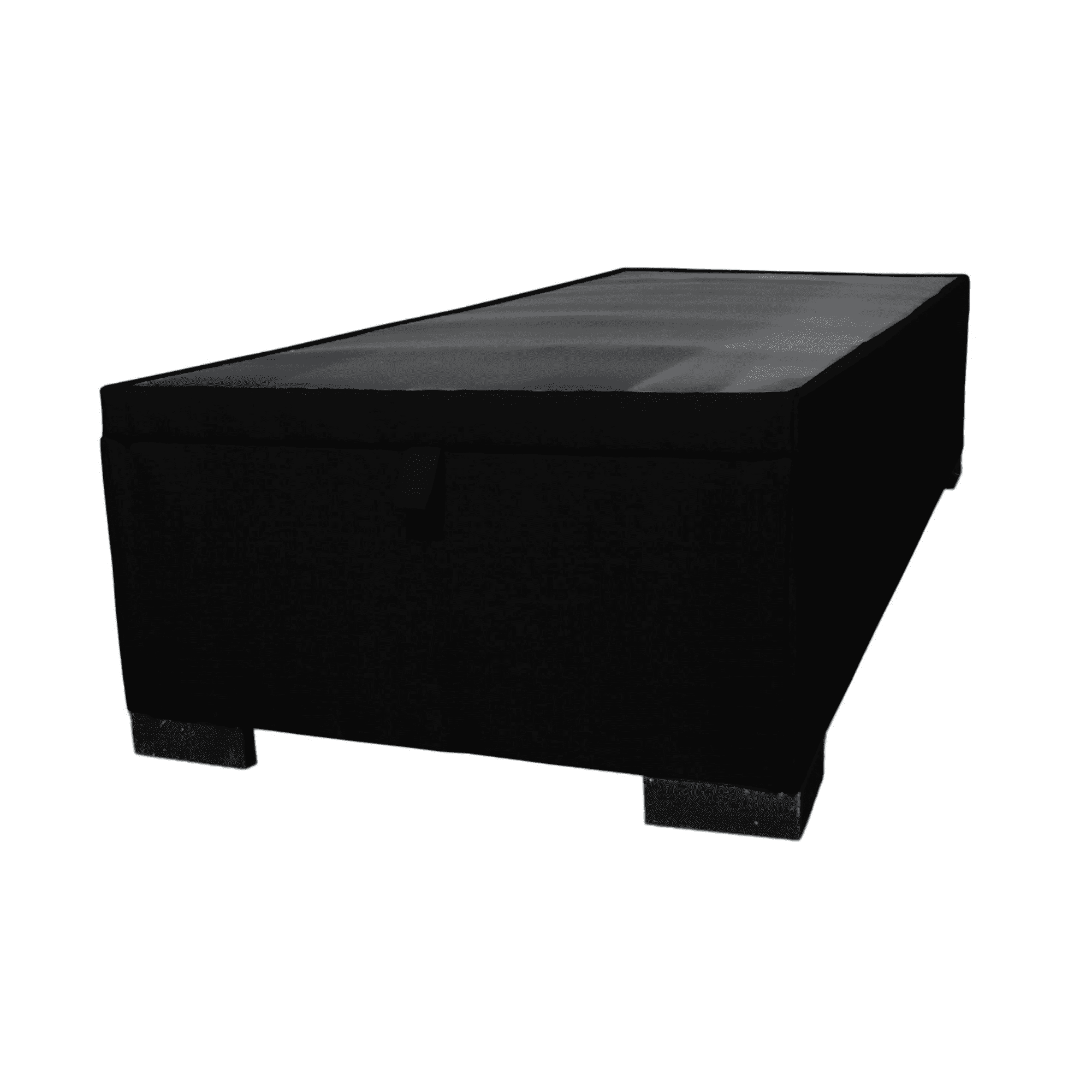 Mueblart - Base De Cama Baúl 1,5 Plazas Lino Gris Con Mecanismo