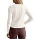 thumbnail image 4 of INSPIRE CHIC Cárdigan de Punto de Mujer con Cuello Redondo, Manga Larga, Abotonado, Abierto al Frente, Grande, Blanco, 4 of 6