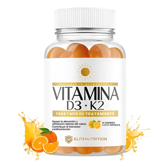 Vitamina D3 2000 Ui + K2 30 Gomitas Soporte Oseo