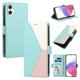 thumbnail image 1 of Cartera Plegable para Samsung Galaxy A07, PU Tricolor con Ranuras, Verde, 1 of 6