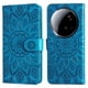 thumbnail image 1 of Funda tipo cartera FOXDOCK para Xiaomi 15 Ultra , diseño girasol en relieve, cuero PU, cierre magnético, soporte y tarjetero, 1 of 5