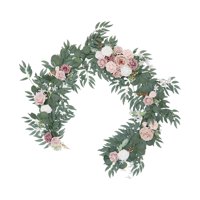 Magideal - De Eucalitto Artificial Con Vid De Flores, Decoración Floral, Vid Colgante, Flores Falsas De Rosas Para De Comedor, Decoración De