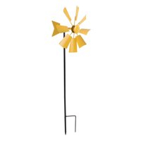 Magideal - Molinillos De Viento Decorativos Para Césped, Juguetes De Viento, De Escultura De Viento Giratorio De 360 Grados Para Adornos De Amarillo