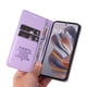 thumbnail image 5 of Funda Billetera de Cuero para Motorola Edge 50 Neo con Tarjetero y Soporte - Tapa Magnética Morado, 5 of 6