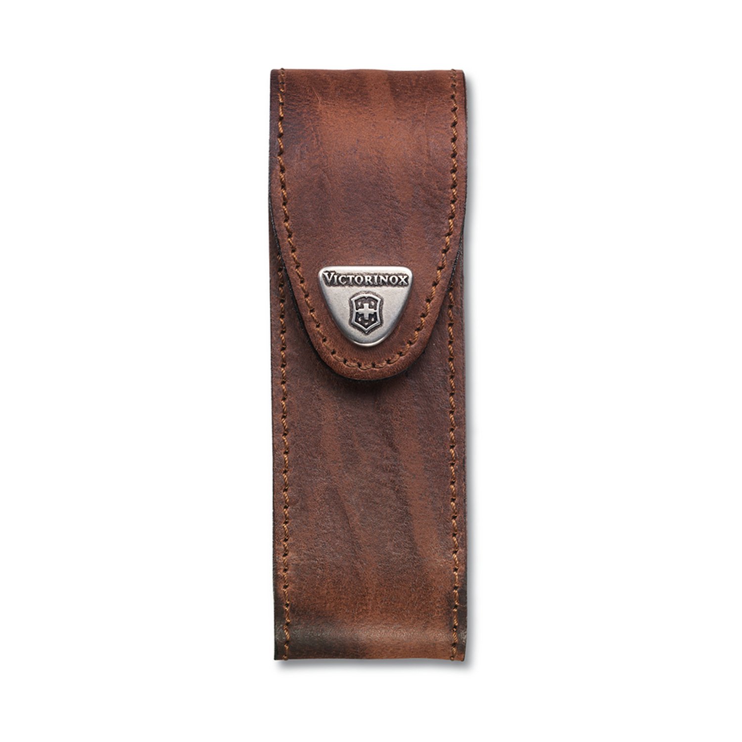 Victorinox - Estuche De Cuero Color Café Para Cinturón. Tamaño 13x4,3x4 Cm