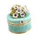 thumbnail image 2 of Caja de joyería pequeña para mujer, caja de almacenamiento de joyería, regalo de recuerdo, caja de baratija pintada a mano para anillos, pendientes, Azul, 2 of 5