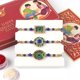 thumbnail image 2 of Juego de 3 pulseras Rakhi KSJONE de 33 cm Roli Tika, 2 of 8