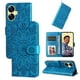 thumbnail image 1 of Funda tipo cartera FOXDOCK para Realme C55 , diseño girasol en relieve, cuero PU, cierre magnético, soporte y tarjetero, 1 of 5