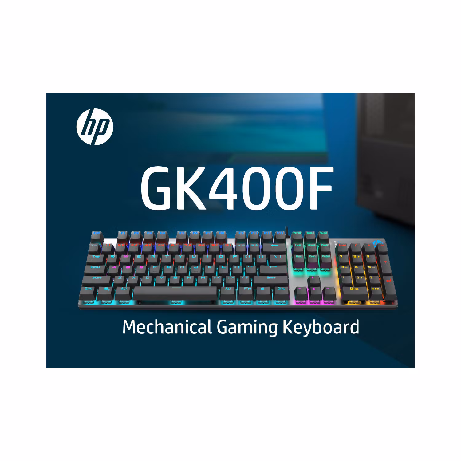 thumbnail image 3 of Teclado Gamer Mecánico Hp Gk400f Plata RGB, 3 of 3