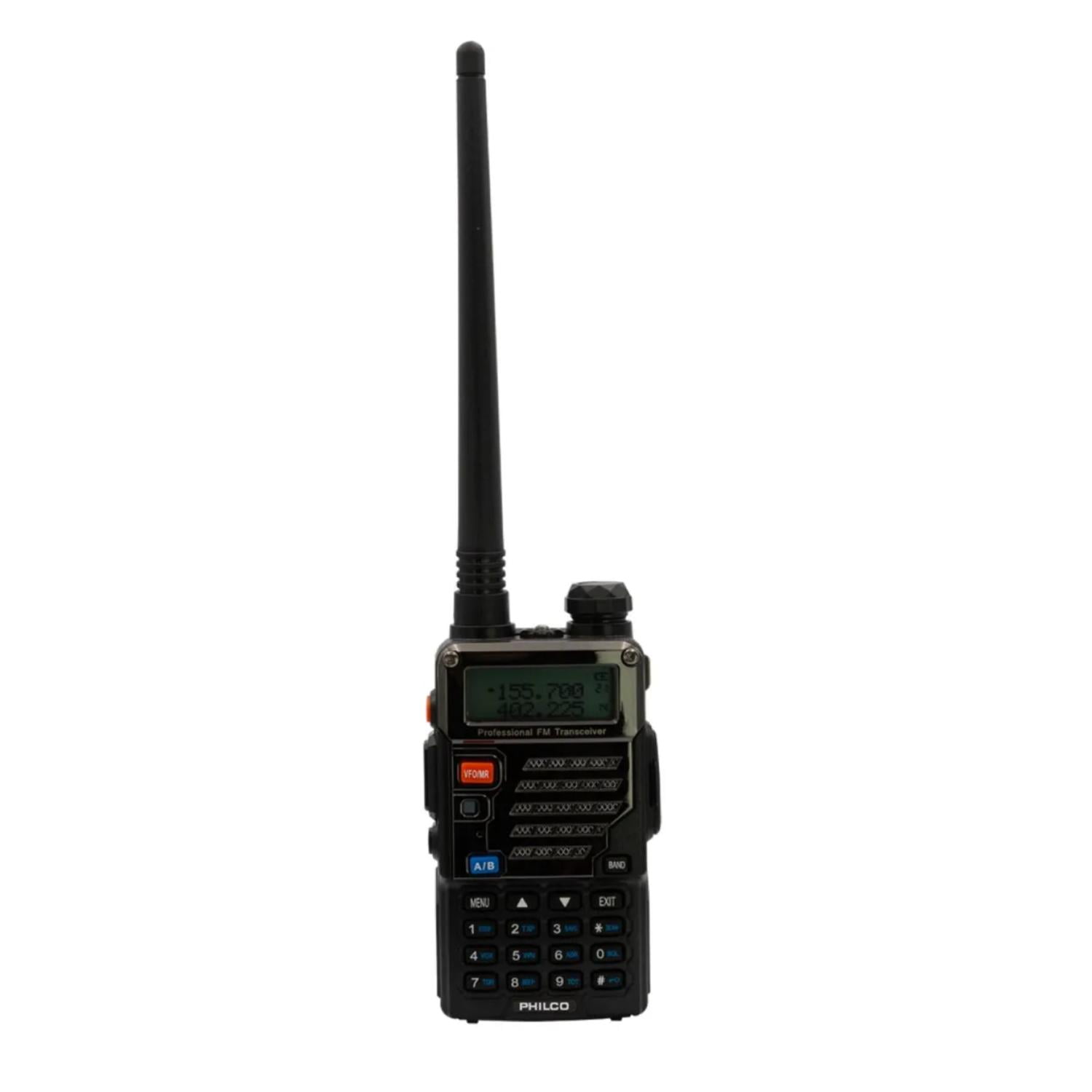 Philco - Kit 2 Radiotransmisores Walkie Talkie Led Negro