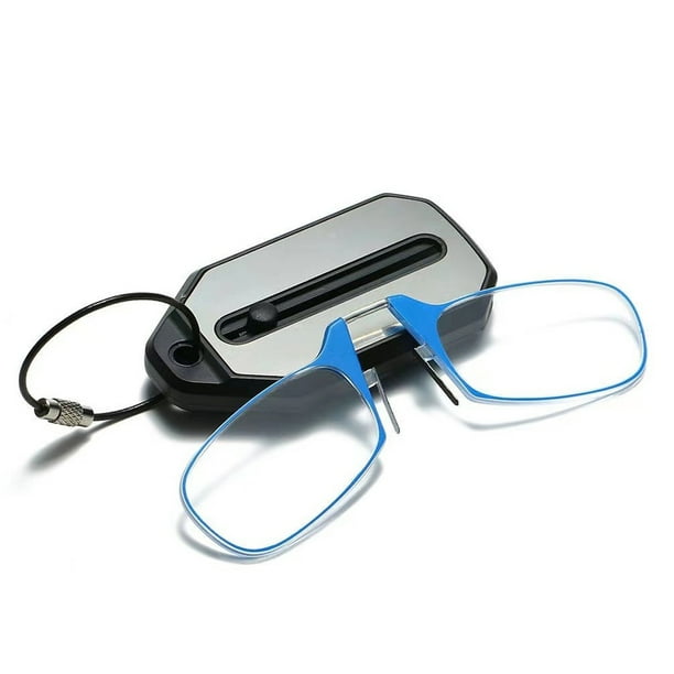 Gafas de presbicia con nariz sin patas, mini llavero portátil, gafas de presbicia para ancianos, espejo de lectura