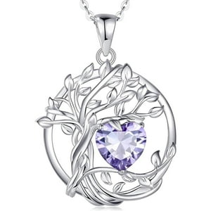 Collar Heshpaws Tree Of Life Birthstone Necklace