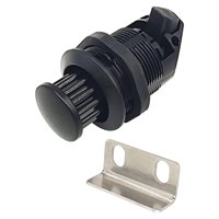 Magideal - Cerradura De Botón Sin Llave Para Rv, Accesorio Genérico De Nailon Para Muebles, Puertas De Armarios, Orificio De Apertura De 32 Mm, Manija De Botón R Negro