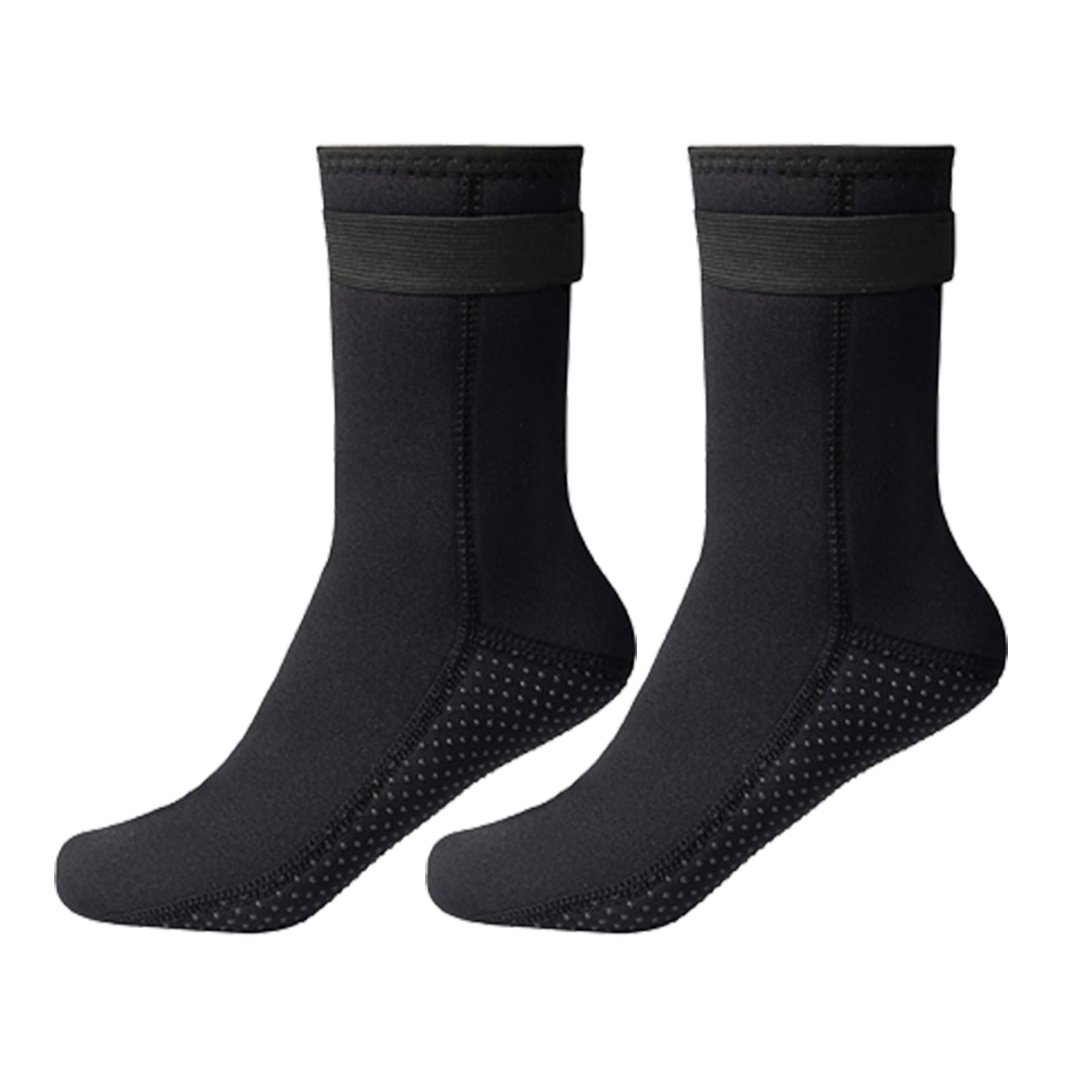 Magideal - Calcetines De Buceo Calcetines De Natación Botas De Buceo Antideslizantes Hombres Mujeres Zapatos De Bota De Playa Térmicos Calcetín De Surf Para Vela Negro Xxl 46 Al 47