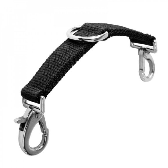 Correa HORZE para entrenamiento en círculo - Nylon negro con herrajes de acero inoxidable