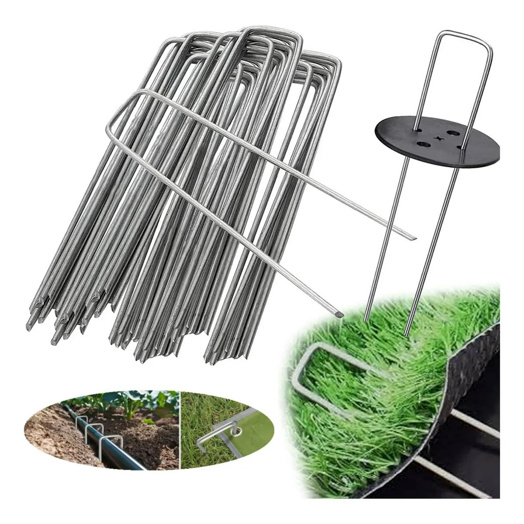 Genérica - 40pcs Grapas De Césped Pasto Artificial Estacas De Tierra 15cm