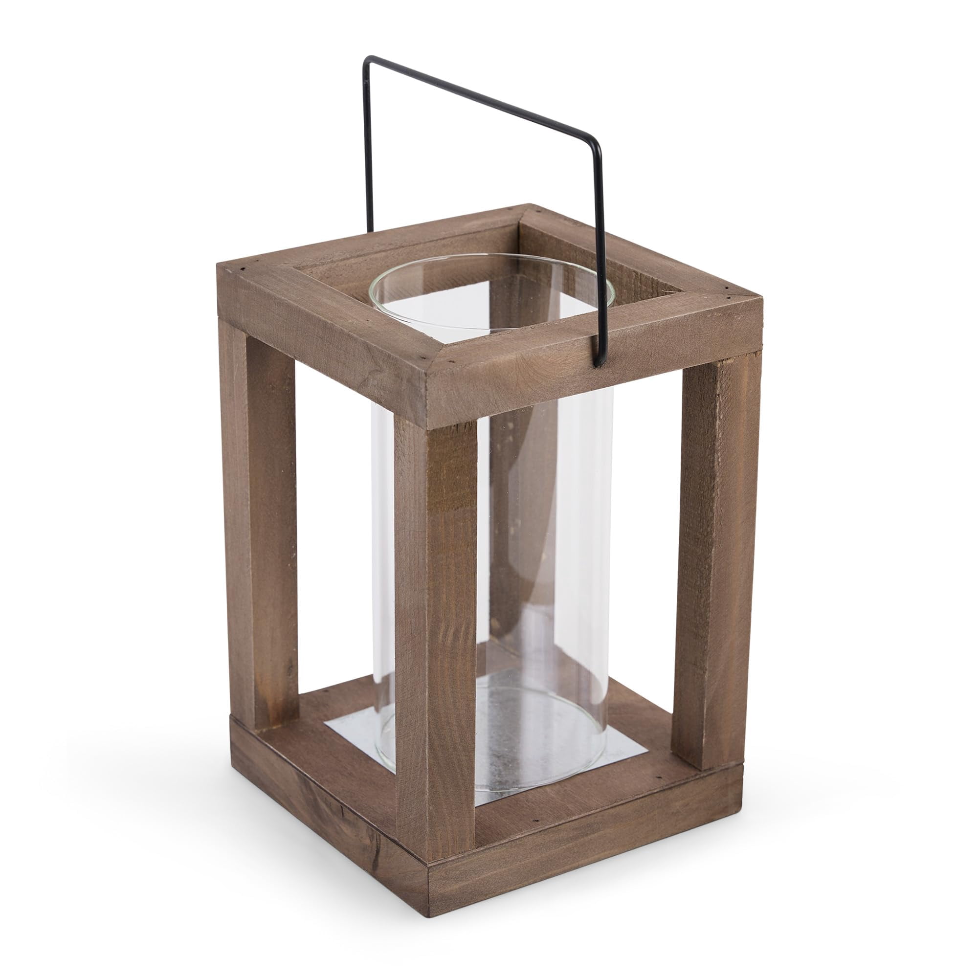 Farol Con Forma De Vela Zingz & Thingz De Madera, 9 Cm, Estilo Rústico, Jardín