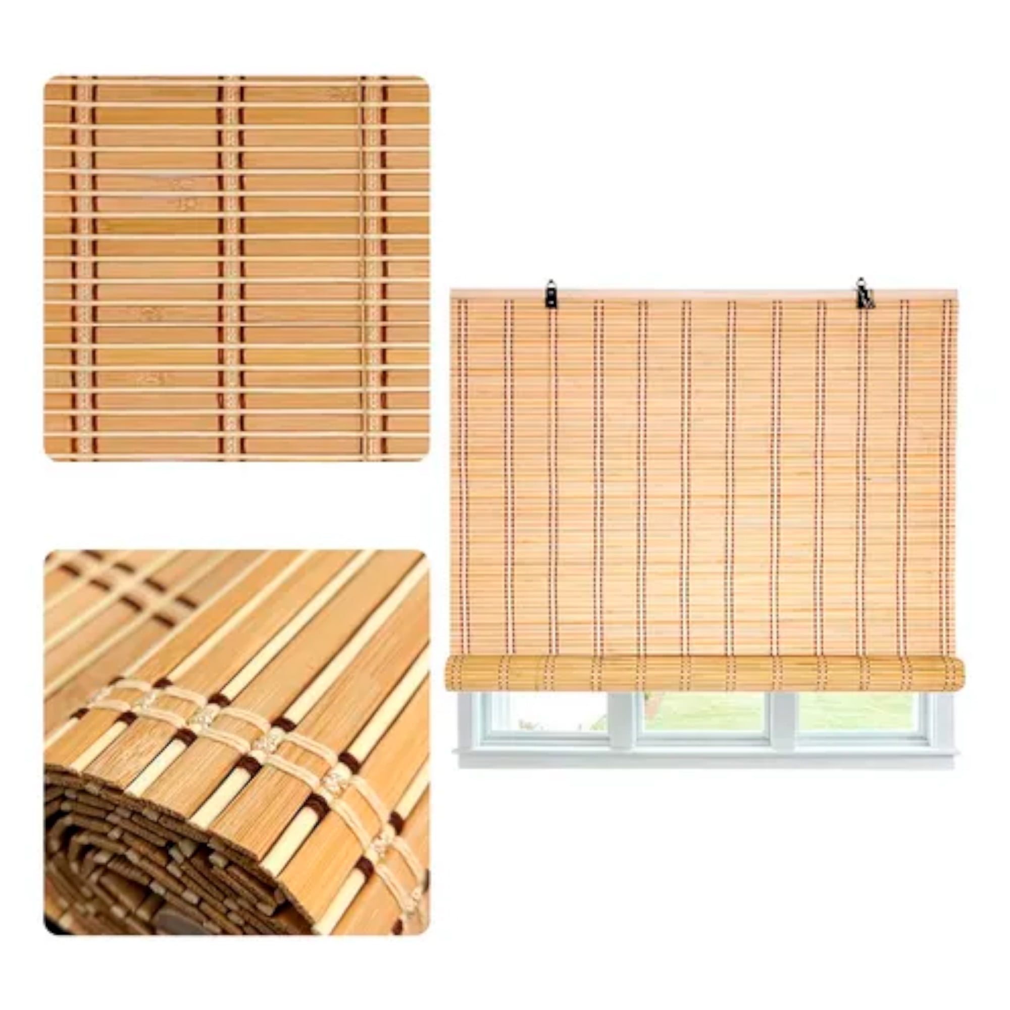 Cortina Bambú Persiana 120x150cm Beiti Enrollable Unicolor