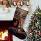 thumbnail image 1 of Ginny y Georgia Tema: Calcetines de Navidad, fino lino blanco para colgar en escaleras y chimenea, decoración navideña para el hogar, regalo de Navidad.54cm×38cm, 1 of 5