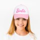 thumbnail image 5 of Gorra de béisbol Barbie a la moda para niñas, gorra de algodón rosa para niñas de 5 a 13 años, gorra ajustable con cierre a presión para el patio de recreo, viajes, uso diario, 5 of 5