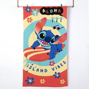 Disney-Stitch - Toalla Playa C/Bolso 70X140+33X42 Stitch Aloha