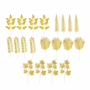 Bothyi - Hojas Tropicales Artificiales Para La Decoración Del Hogar Jungle Birthday Theme Party 20 Hojas Mixtas