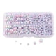 thumbnail image 3 of Cuentas redondas sueltas, accesorios para manualidades, decoración del hogar, cuentas sin agujeros, cuentas sin perforar para bolsos, manualidades, so azul claro rosa, 3 of 5