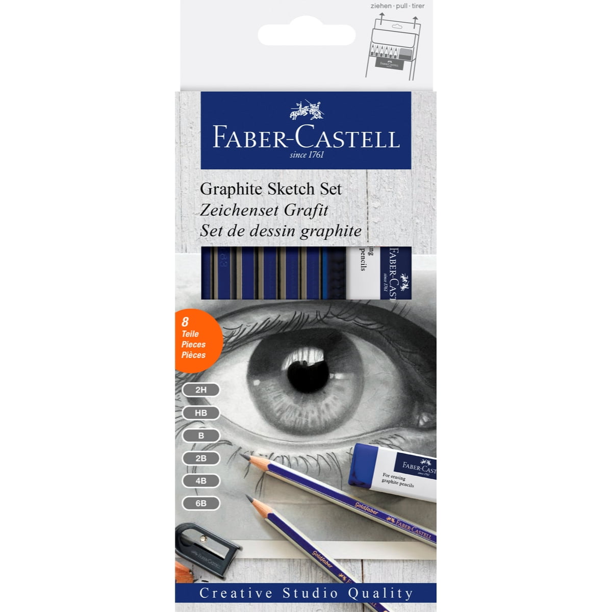 Faber Castell - Set De Dibujo Grafito Goldfaber Faber-castell 8 Piezas