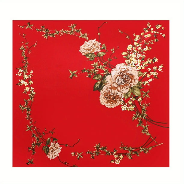 35.4 Flower Print Bandana: Add a Pop of Color to Your Look with These Stylish Floral Head Scarves!