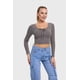 thumbnail image 2 of Polera Mujer Amarras Escote Gris, 2 of 4