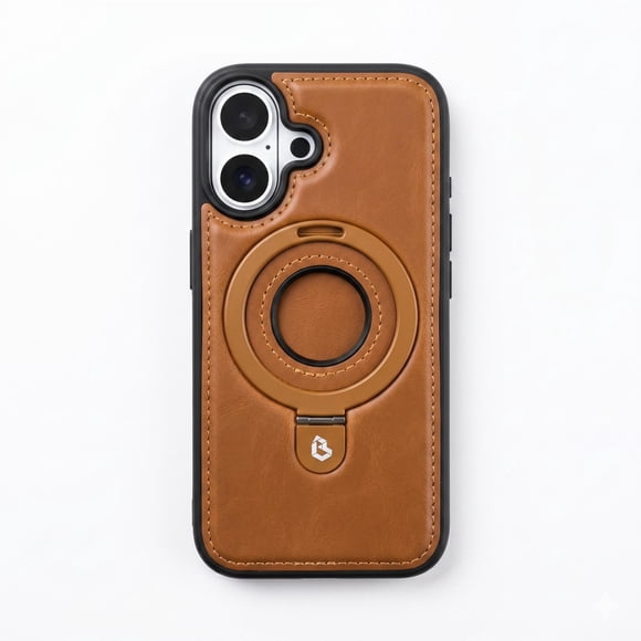 Carcasa Iphone 16 simil Cuero borde tejido MagSafe