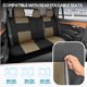 thumbnail image 4 of Juego completo de fundas de asiento BDK PolyPro de color beige sobre negro para coches, 4 of 9