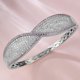 thumbnail image 3 of Pulseras Tipo Brazalete con Moño de 6.5 Pulgadas para Mujer, Brazalete de Diamante Abierto Simulado con CZ, Brazaletes de Plata Esterlina 925, Joyería Fina para Boda y Cumpleaños, 3 of 7