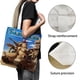 thumbnail image 3 of Sandland Bolso de tela con estampado de lienzo para mujer, bolsa de compras reutilizable y estética, con cremallera interior, regalo para mujer, 35 × 40 cm., 3 of 6